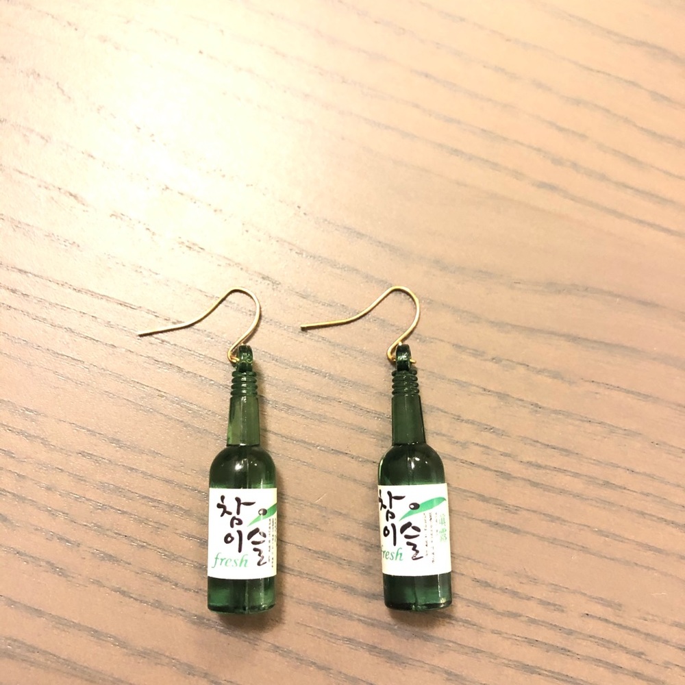 Set of beer bottle ear drops